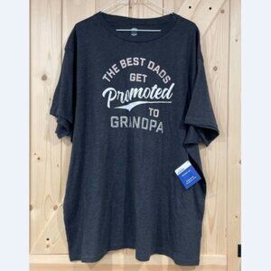 New: 2XL 50-52 Men's The Best Dads Get Promoted to Grandpa Tee